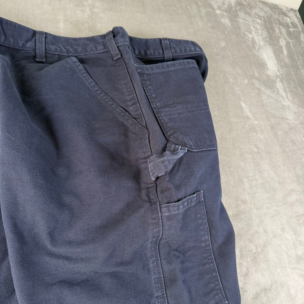 Carhartt Lot B11-MDT 2 Pairs Loose Original Fit Duck Work Pants Men's 38x34 Navy - Picture 4 of 10